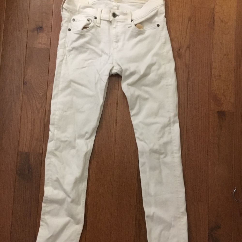 Rag & bone white skinny jeans